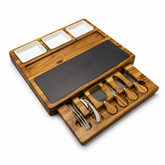Set de Tabla de Quesos con 6 Utensilios