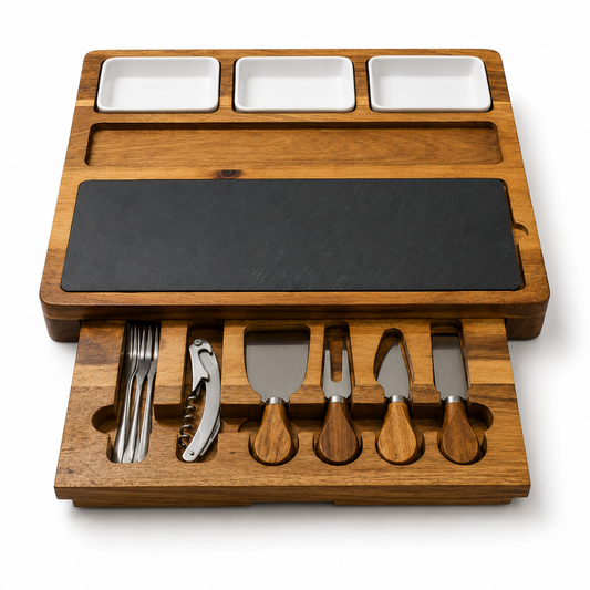 Set de Tabla de Quesos con 6 Utensilios