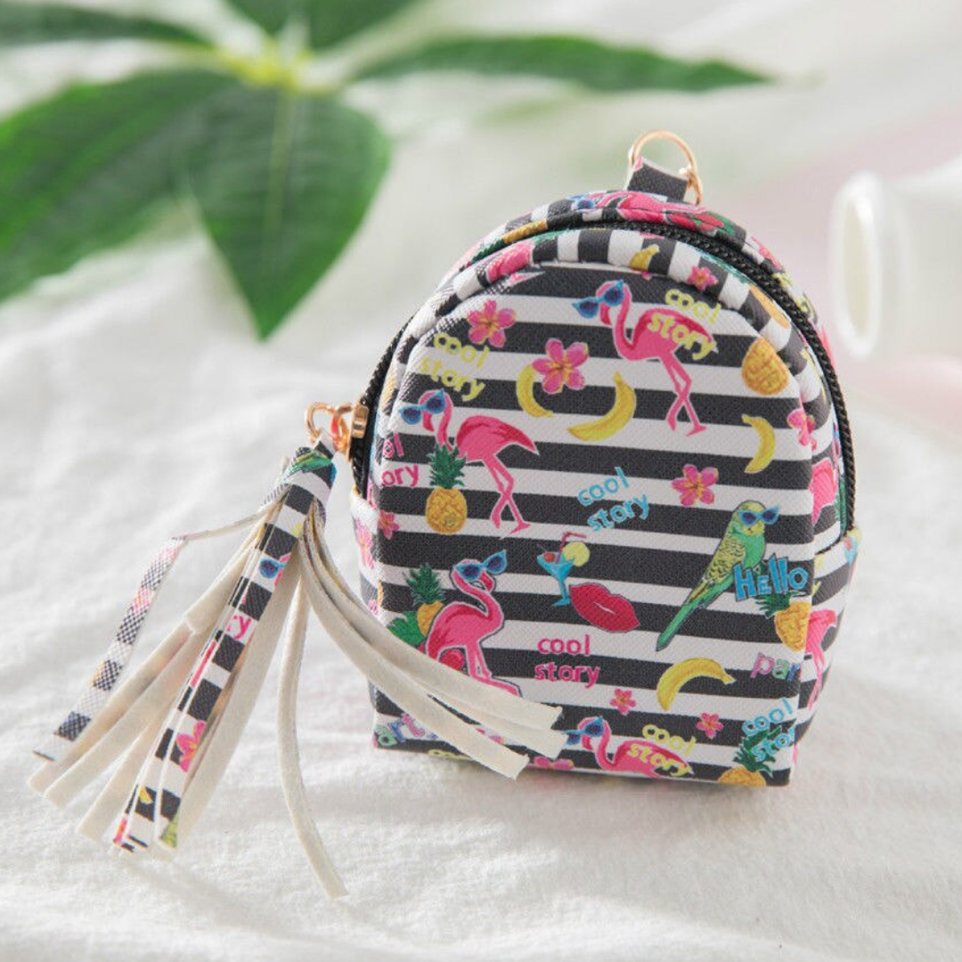 Mini Llavero Monedero Tropical PU