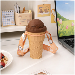 Tomatodo Diseño Cono de Helado con Correa 380ml