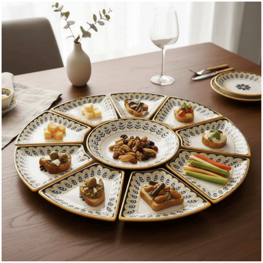 Set x9 Bandejas Platos para Piqueos Snacks y Aperitivos