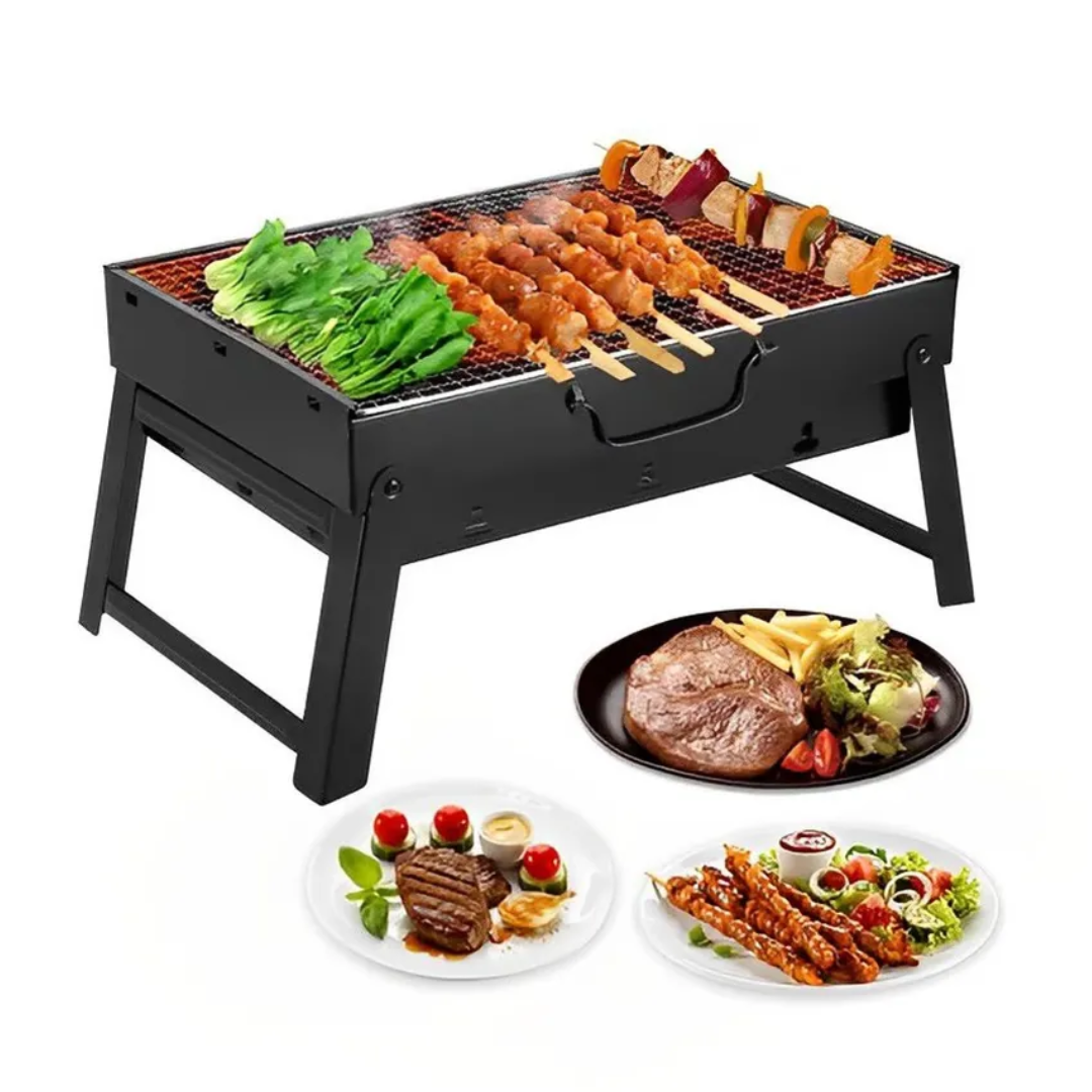 PARRILLA PORTÁTIL PLEGABLE A CARBÓN