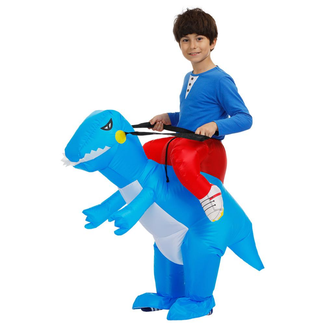 Disfraz Inflable Dinosaurio Infantil Azul