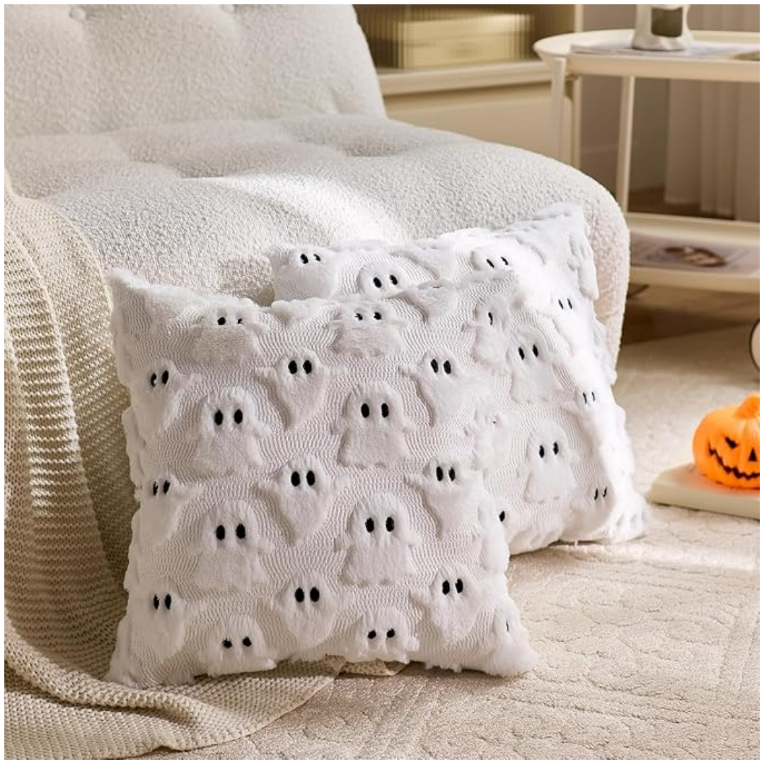 Funda de Cojín Fantasmas Blancos