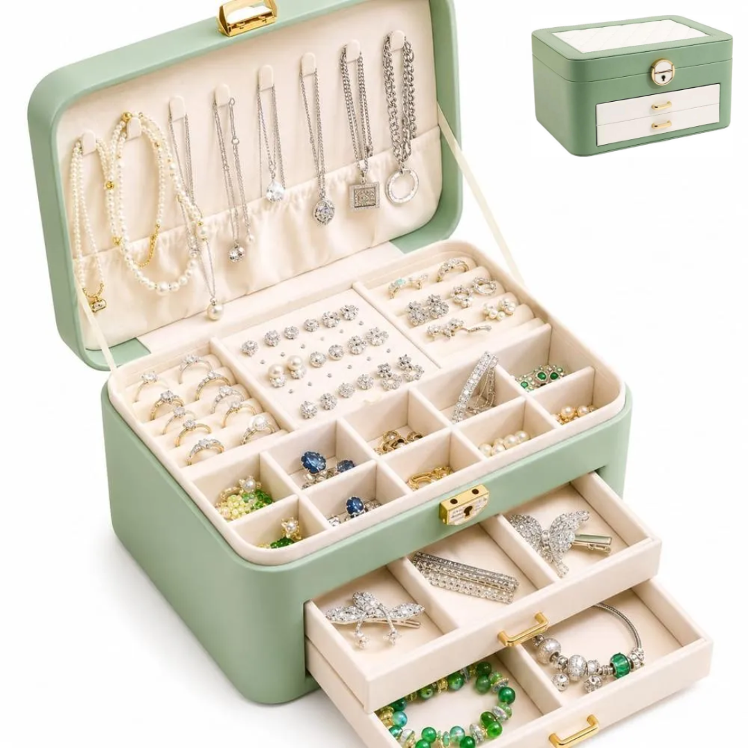 Joyero Organizador Elegante 2 Niveles