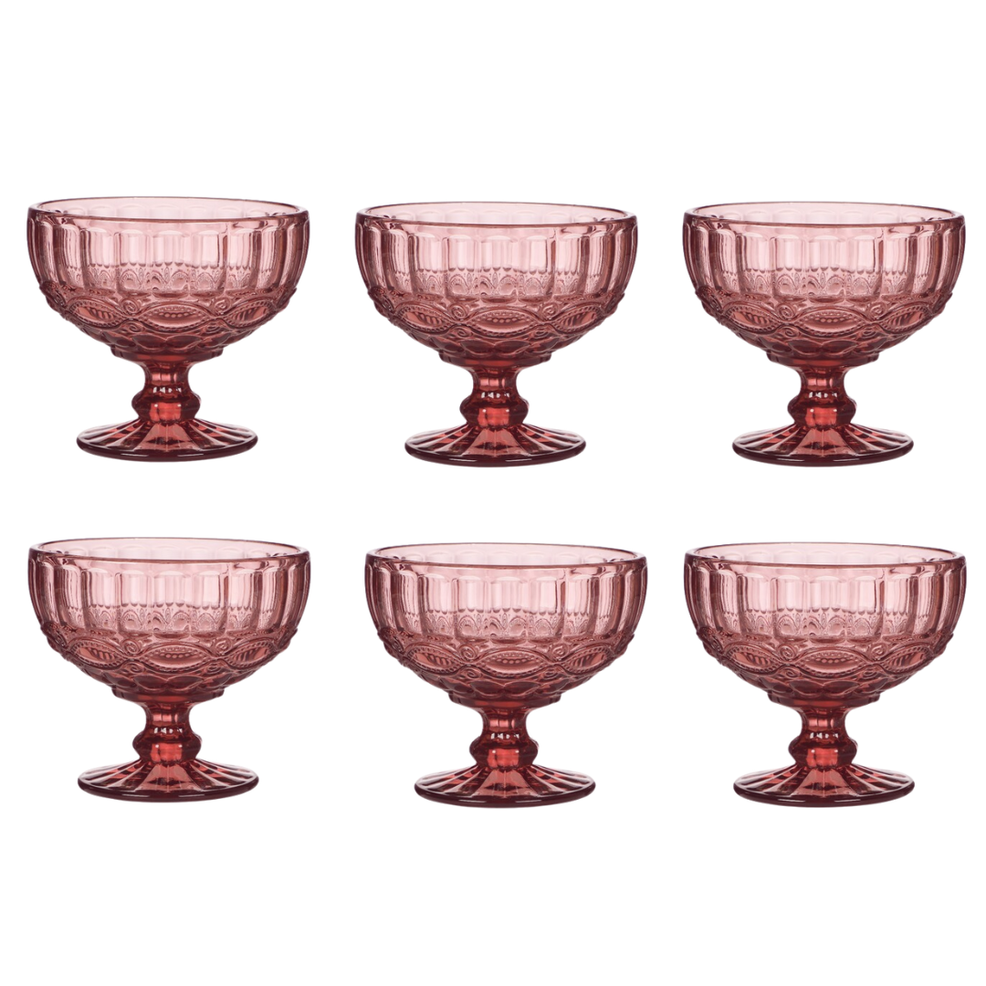 Set X6 Copas rombo ancho 400ml
