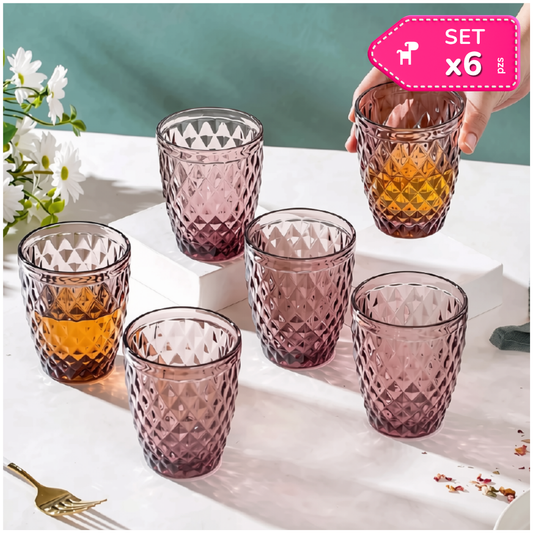 Set x6 Vasos Rombos 280ml