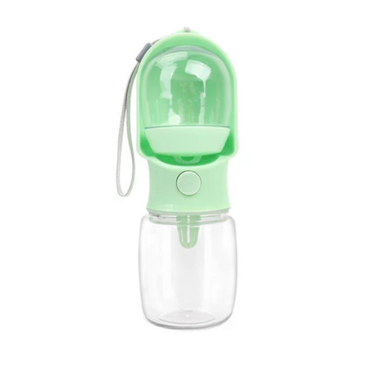 Bebedero Portátil para Mascotas Verde 320ml