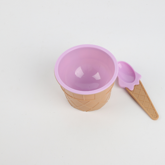 Bowl con Cuchara para Helado