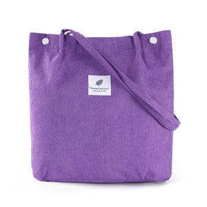 BOLSO CORDUROY MORADO 34*36CM