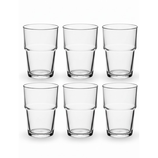 Set de 6 Vasos de Vidrio Liso
