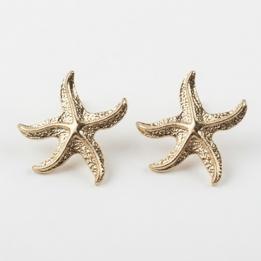 Aretes Diseño Estrella Dorada