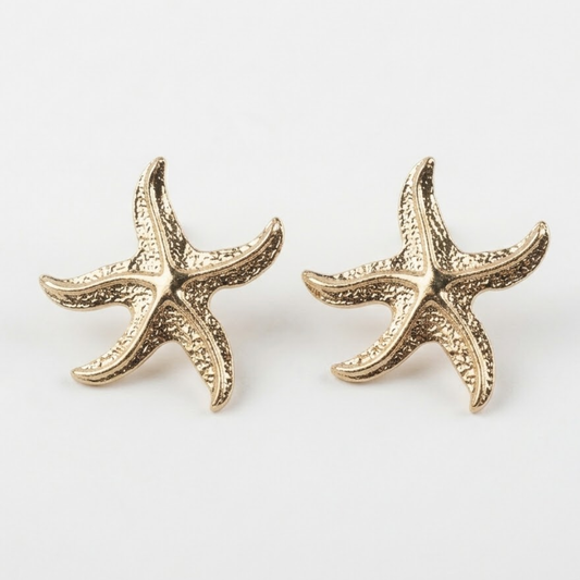 Aretes Diseño Estrella Dorada