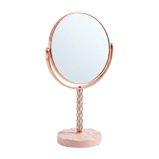 ESPEJO DE MESA ROSE GOLD 19.2 x 12 x 31.7 cm