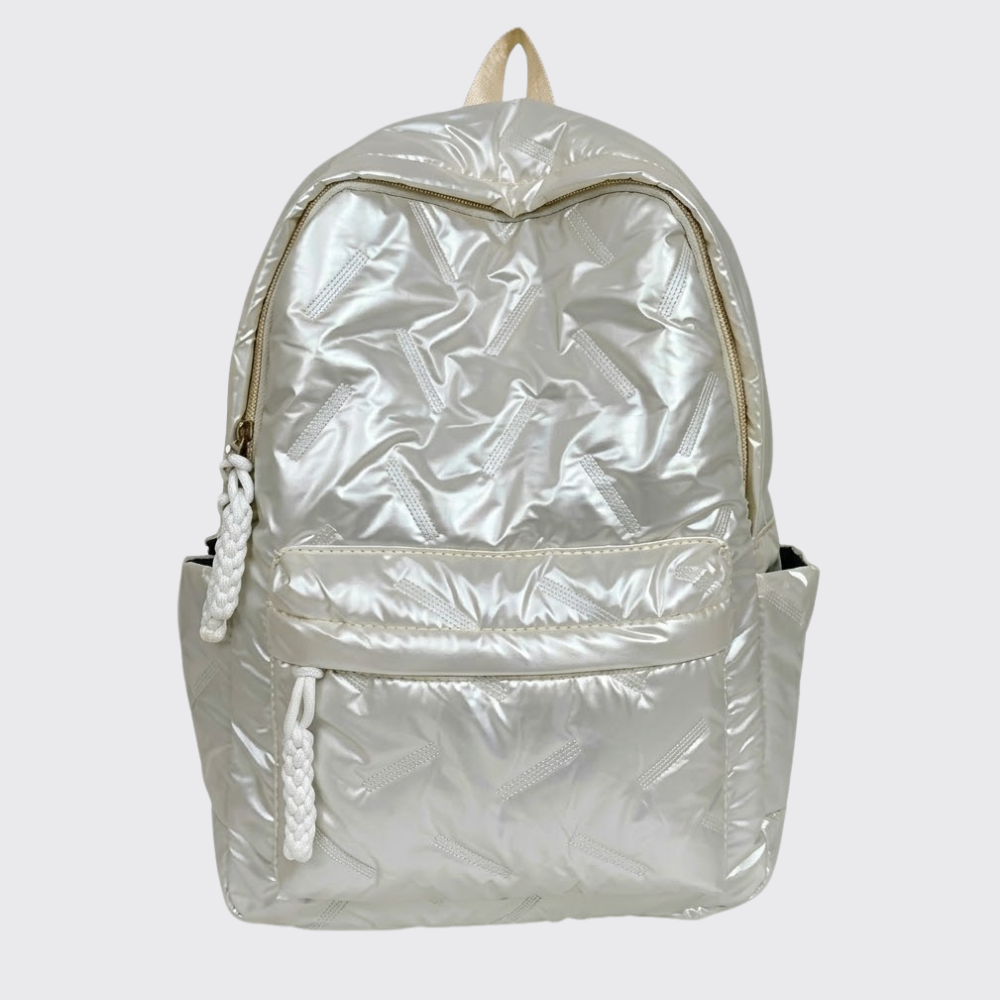 MOCHILA TORNASOLADA MATE PLATEADO