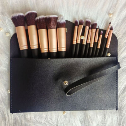 Estuche de 14 Brochas de Maquillaje