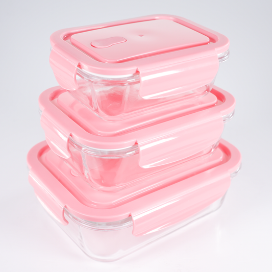 Set x3 Tapers de Comida | Rosado