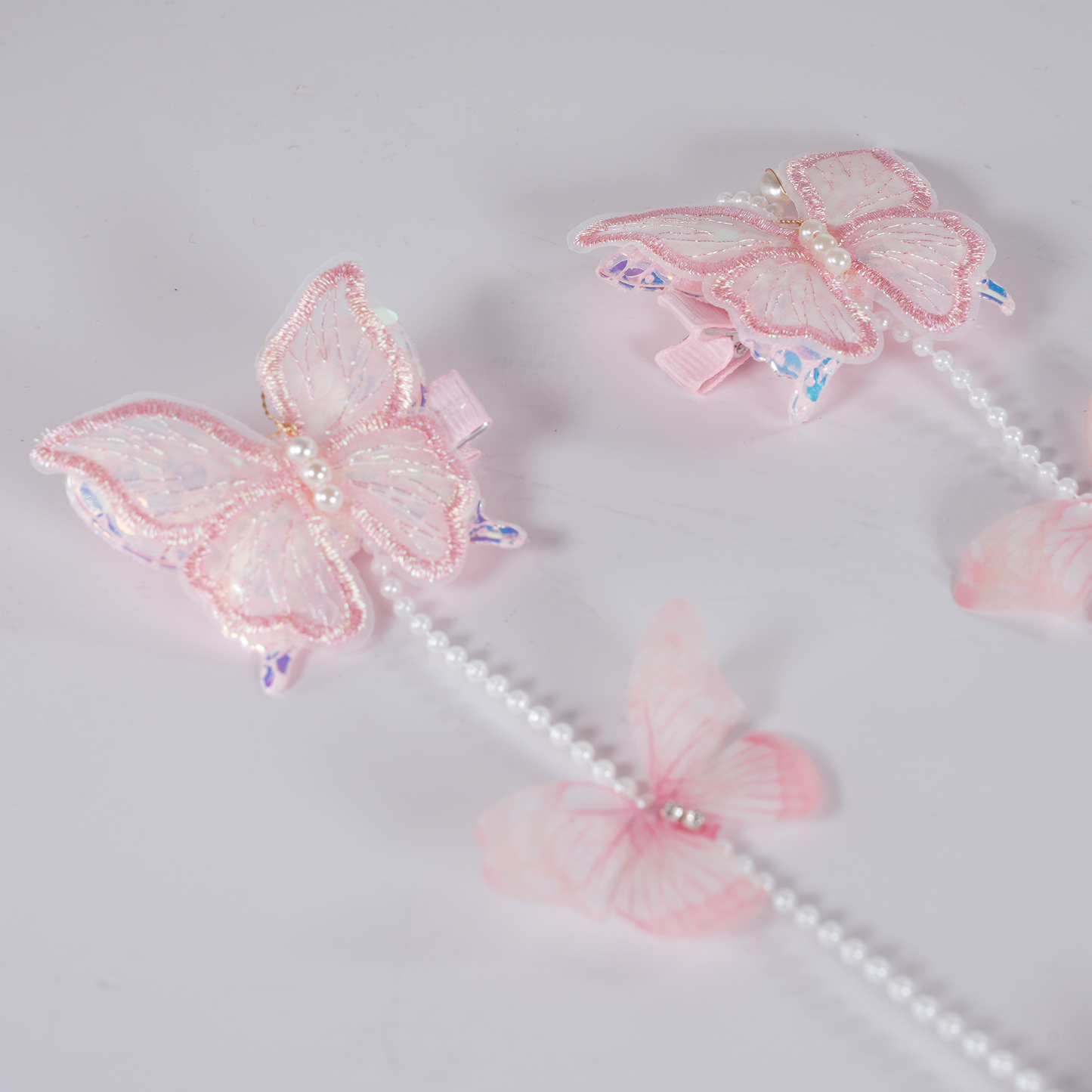 Set de 2 Ganchos de Mariposa | Rosado