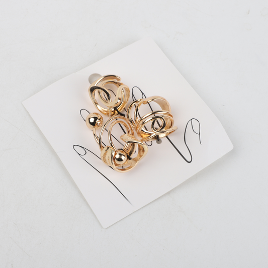 Set De 6 Anillos Dorados