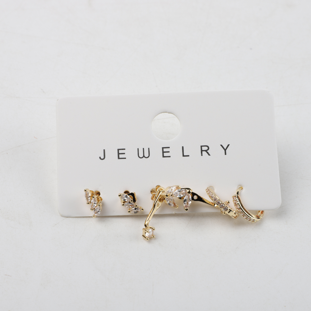 Set De 6 Aretes Con Strass