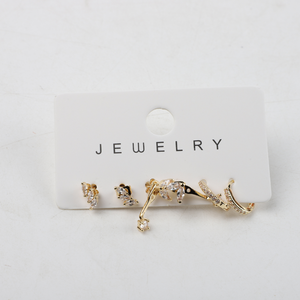 Set De 6 Aretes Con Strass