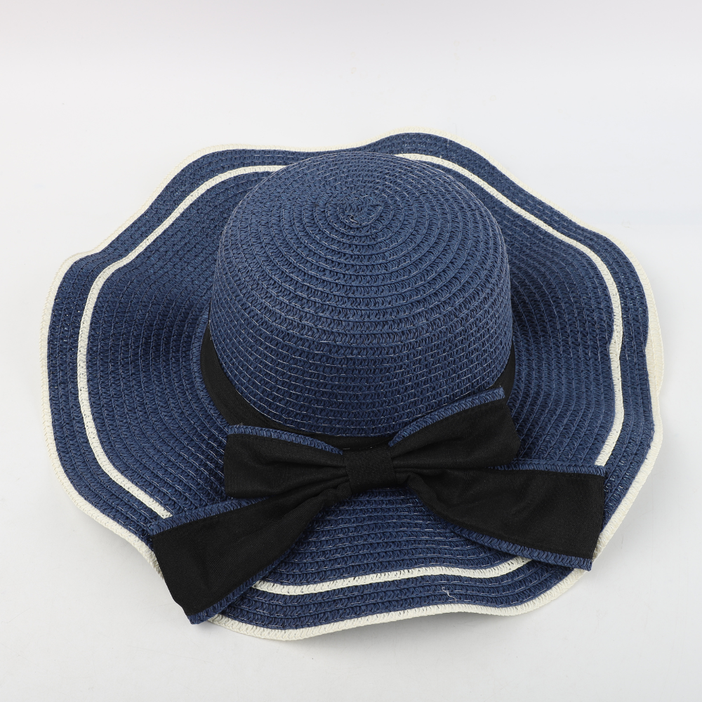 Sombrero Azul Con Lazo Negro