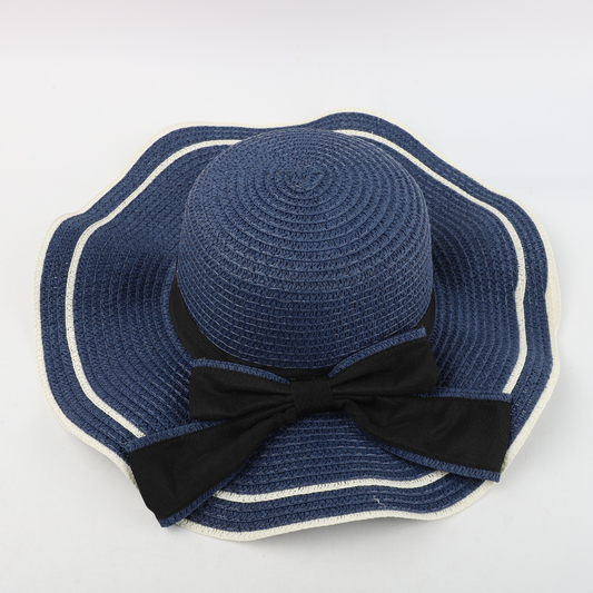 Sombrero Azul Con Lazo Negro
