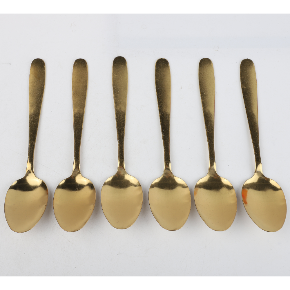 Set De 6 Cucharas Doradas