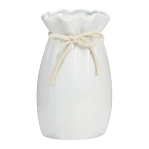 Jarron blanco de ceramico