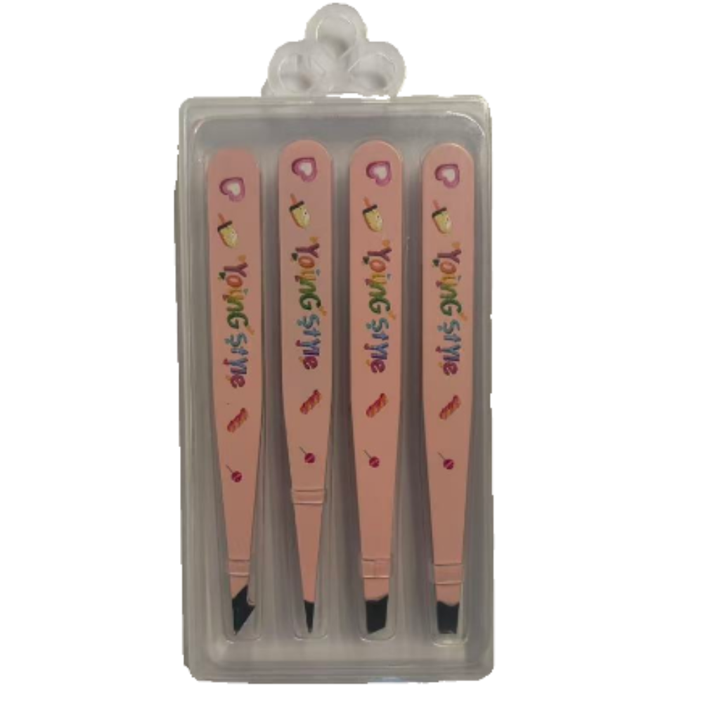 Set x4 Pinzas Rosado Dibujo