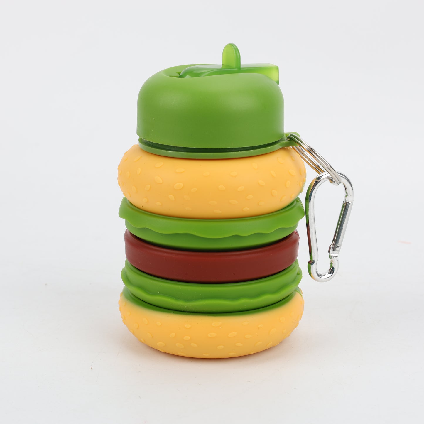 BOTELLA PLEGABLE DE SILICONA | HAMBURGUESA