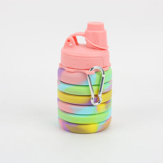 BOTELLA PLEGABLE DE SILICONA | PASTEL MULTICOLOR