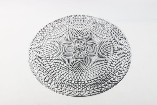Set Individual redondo plateado diam38cm