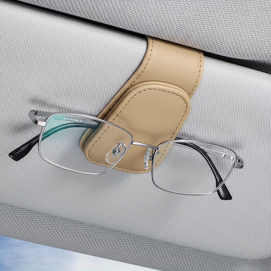 Porta Lentes para Carro Beige