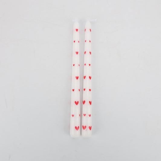 SET X2 VELAS CORAZON | BLANCO