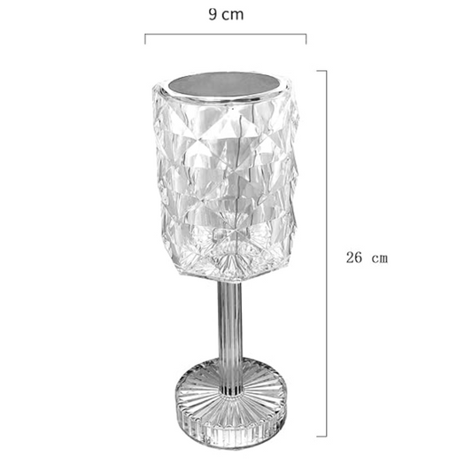 Lámpara de Mesa Portátil USB Diamante Transparente