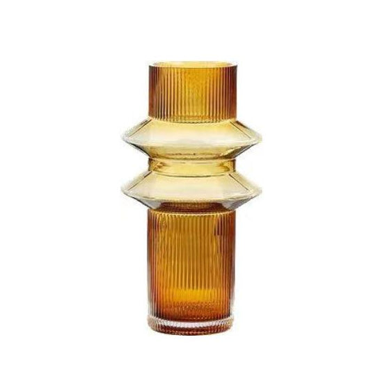 Florero de Vidrio Diseño Ámbar