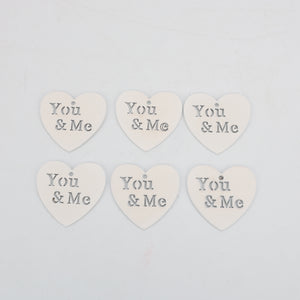 PACK DE CORAZONES BLANCOS YOU & ME