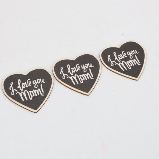 PACK DE CORAZONES NEGROS I LOVE YOU MOM