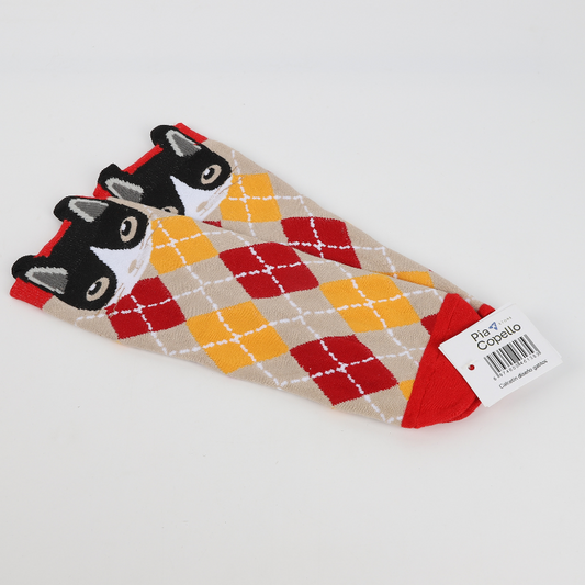 Medias Diseño Gatitos Cuadrados