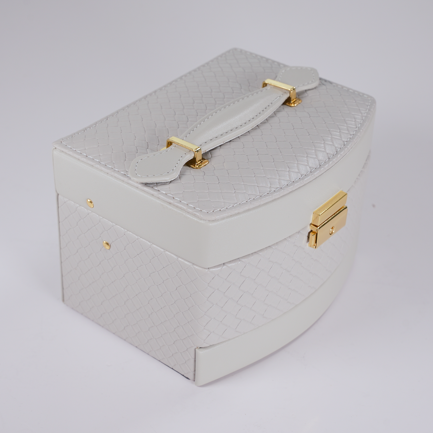 Joyero de 3 Niveles Con Espejo | Gris