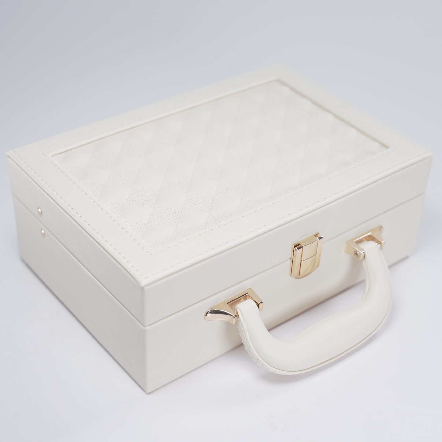 Joyero Maletita con Espejo | Blanco