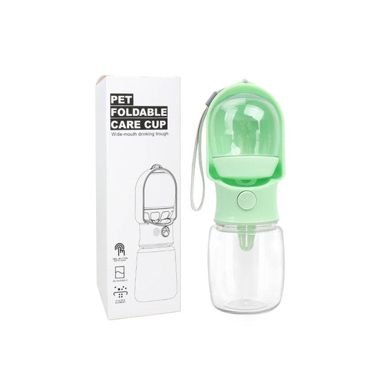 Bebedero Portátil para Mascotas Verde 320ml