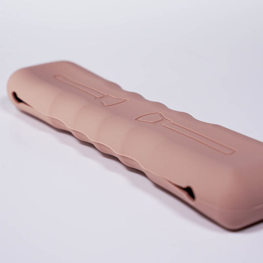 ESTUCHE DE SILICONA PARA BROCHAS | MARRON