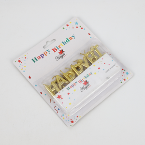Pack Velas Doradas 'Happy Birthday'