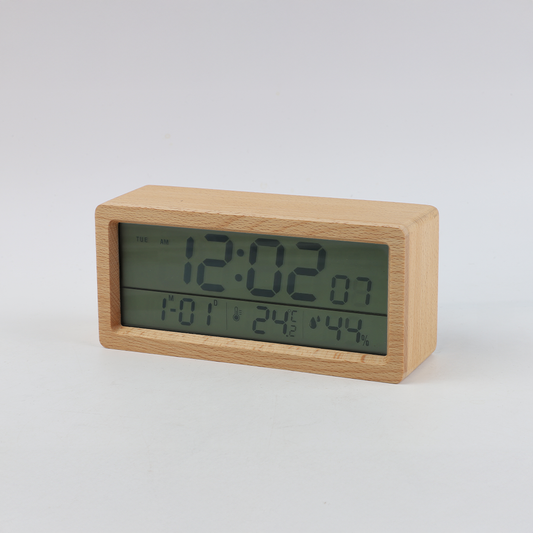 Reloj Con Borde Madera