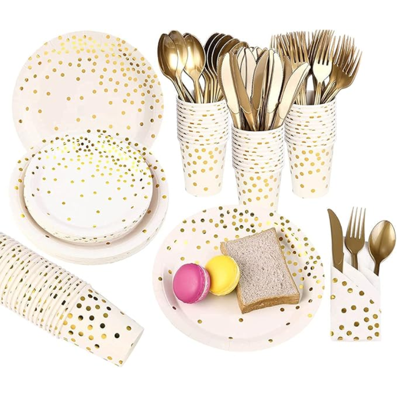 Set de Vajilla Descartable 80 Piezas