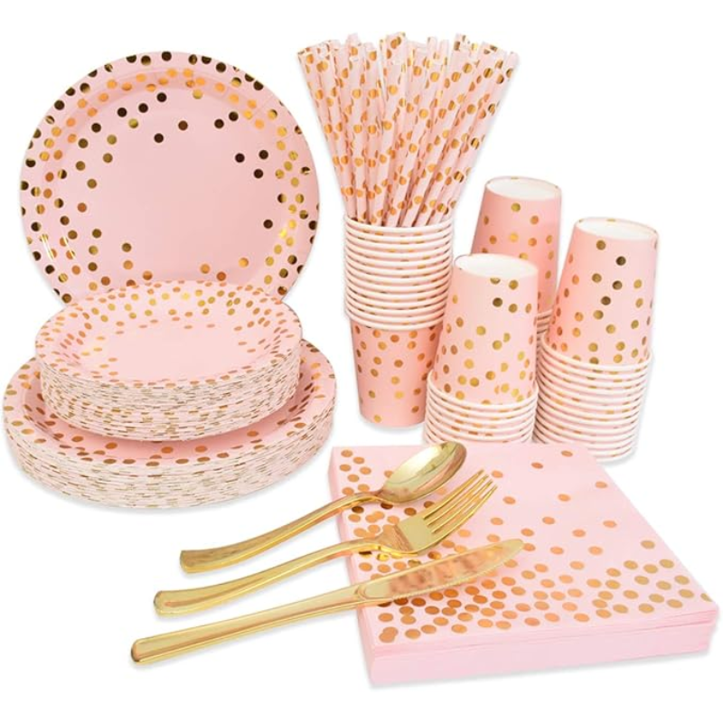 Set de Vajilla Descartable 80 Piezas