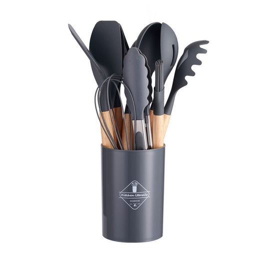 Juego de 12 utensilios de cocina gris