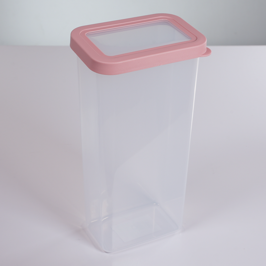 CONTENEDOR DE PLASTICO TAPA ROSADA | GRANDE